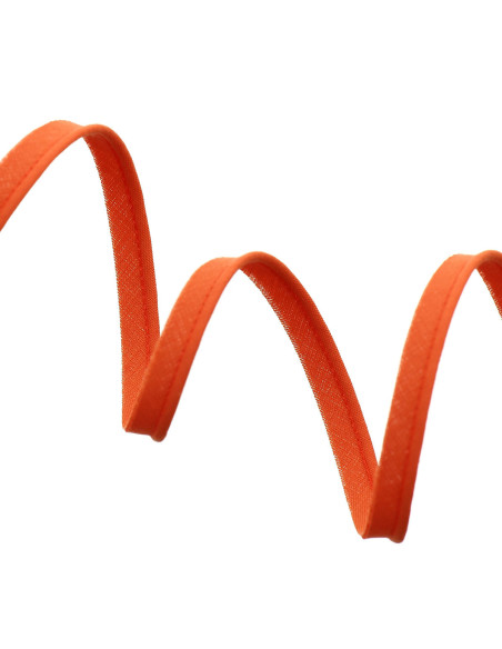 Piping todo textil 10 mm - Naranja vivo