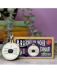 Mini kit de bordado en punto de cruz - ¡Araña de la tarde, esperanza!