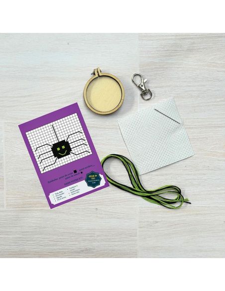 Mini kit de bordado en punto de cruz - ¡Araña de la tarde, esperanza!
