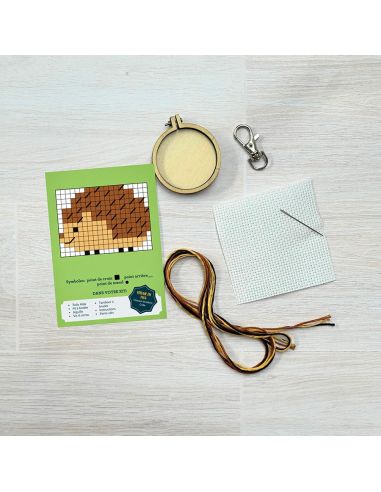 Mini kit de bordado en punto de cruz - Despiertas mi curiosidad