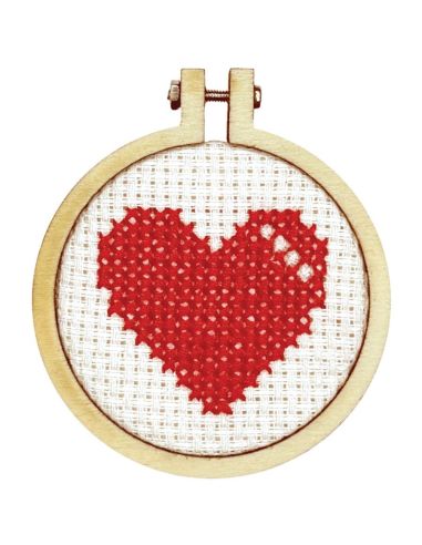 Mini kit de bordado en punto de cruz - Sé mi San Valentín