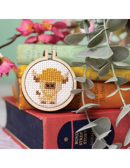 Mini kit de bordado en punto de cruz - ¡No seas vaca!