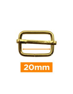 Hebilla deslizante premium - Oro 20 mm