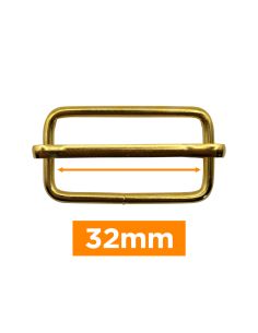Hebilla deslizante premium - Oro 32 mm