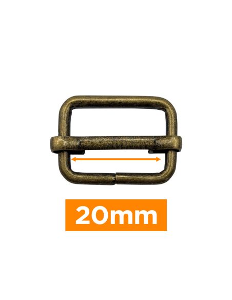 Hebilla deslizante premium - Bronce 20 mm