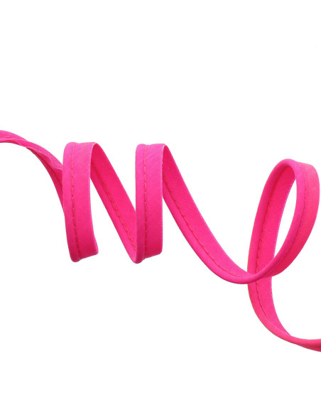 Piping todo textil 10 mm - Rosa fluorescente
