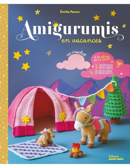 Libro de amigurumis de vacaciones en la playa y en el bosque