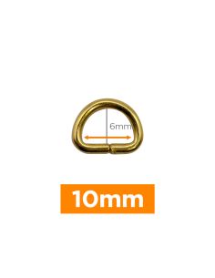 Anillo en D premium - Oro 10 mm