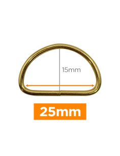 Anillo en D premium - Oro 25 mm