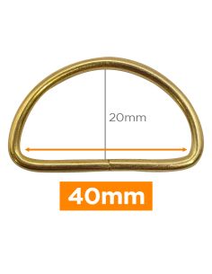 Anillo en D premium - Oro 40 mm