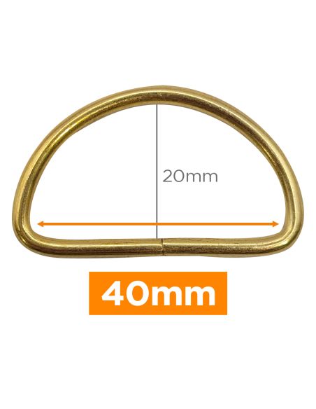 Anillo en D premium - Oro 40 mm