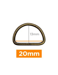 Anillo en D premium - Bronce 20 mm