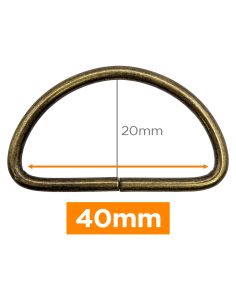 Anillo en D premium - Bronce 40 mm