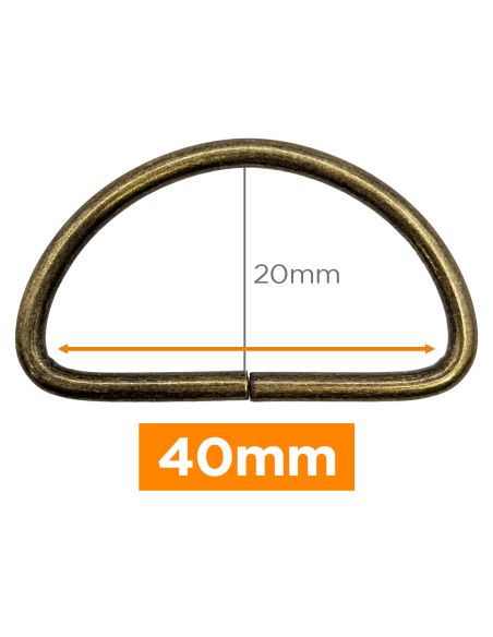 Anillo en D premium - Bronce 40 mm