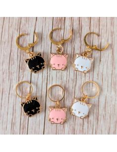 Juego de 6 anillos marcadores de puntos - Gatos pequeños