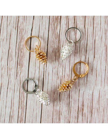 Juego de 4 anillos marcadores de puntos - Piñas