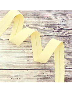 Cinta al bies de algodón orgánico - Amarillo