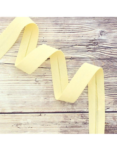 Cinta al bies de algodón orgánico - Amarillo