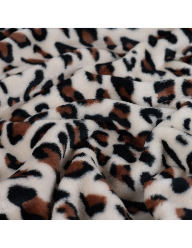 Tela de peluche - Leopardo