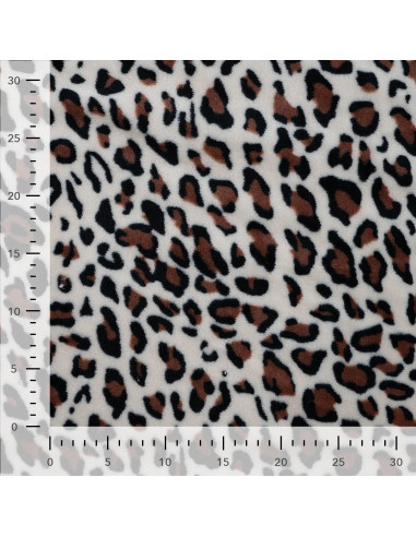 Tela de peluche - Leopardo