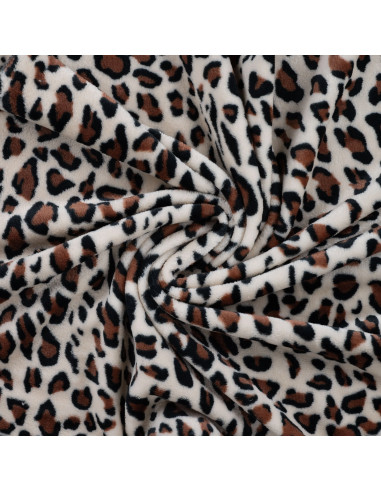 Tela de peluche - Leopardo