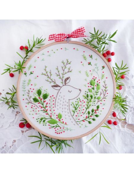 Kit de bordado Tamar Nahir-Yanai - Reno de Navidad