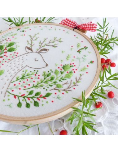 Kit de bordado Tamar Nahir-Yanai - Reno de Navidad