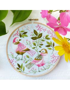 Kit de bordado Tamar Nahir-Yanai - Pájaros enamorados