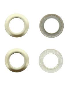 Lote de 8 ojales para cortinas Ø44 mm - Satinados - Beige dorado 2