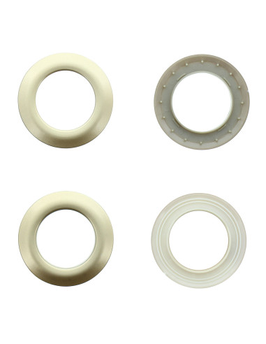 Lote de 8 ojales para cortinas Ø44 mm - Satinados - Beige dorado