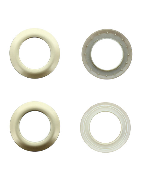 Lote de 8 ojales para cortinas Ø44 mm - Satinados - Beige dorado