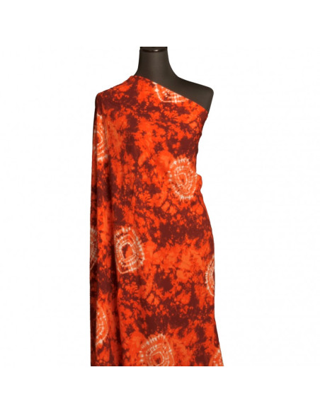 Tela estampada tie-dye - Naranja
