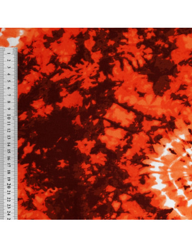 Tela estampada tie-dye - Naranja