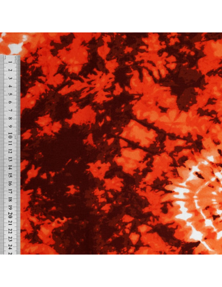 Tela estampada tie-dye - Naranja