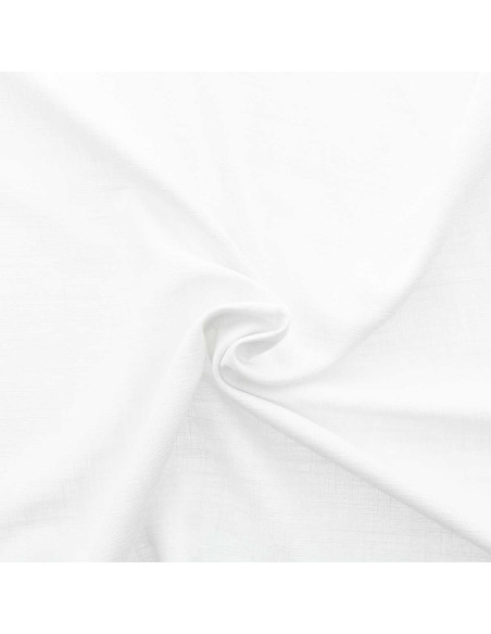 Tejido lino viscosa - Blanco