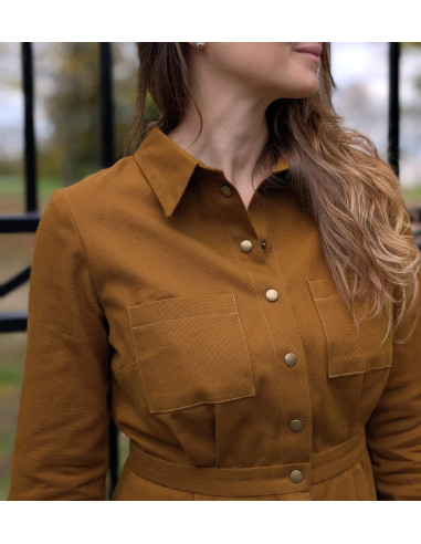 Patrón de vestido camisero Malonne - Anna Rose patterns