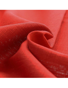 Tejido lino viscosa - Rojo
