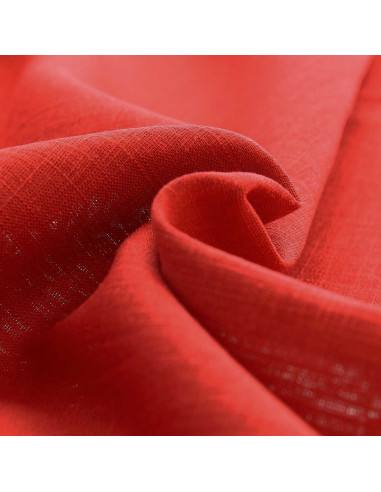 Tejido lino viscosa - Rojo