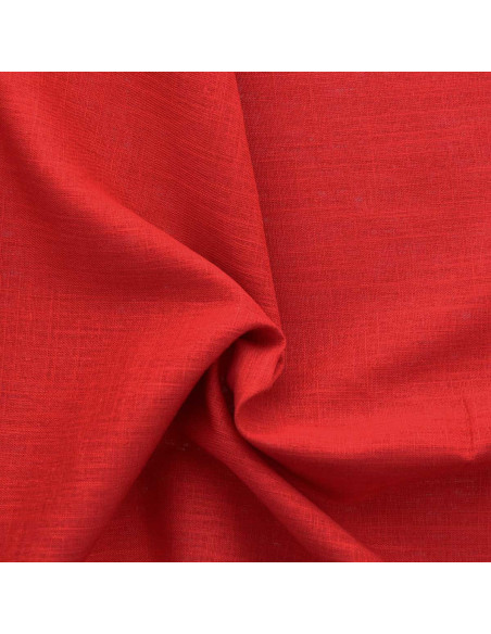Tejido lino viscosa - Rojo