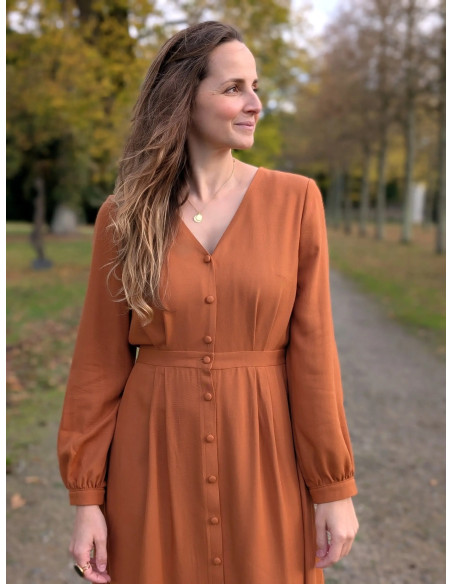 Patrón de vestido camisero Malonne - Anna Rose patterns