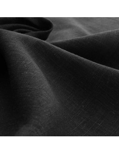Tejido lino viscosa - Negro