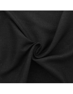 Tejido lino viscosa - Negro 2
