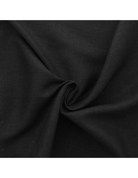 Tejido lino viscosa - Negro