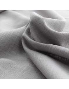 Tejido lino viscosa - Gris plata