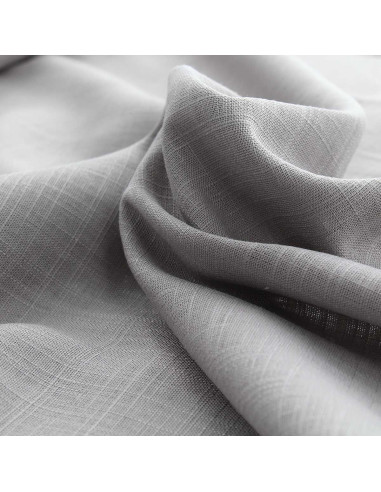Tejido lino viscosa - Gris plata