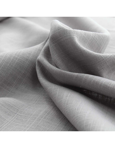 Tejido lino viscosa - Gris plata