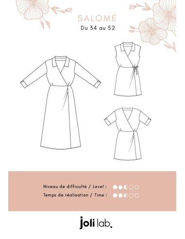 Patrón de vestido cruzado Salomé - Joli Lab