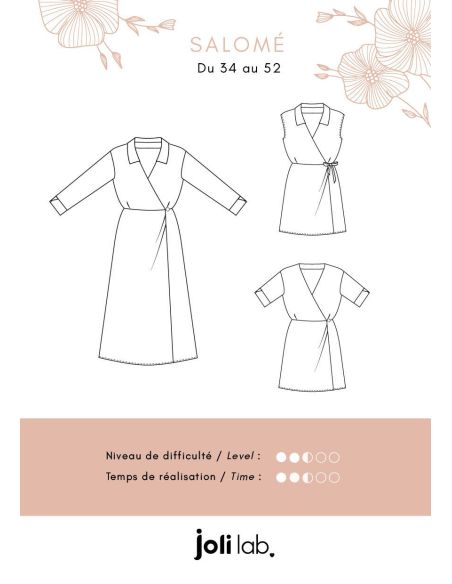 Patrón de vestido cruzado Salomé - Joli Lab