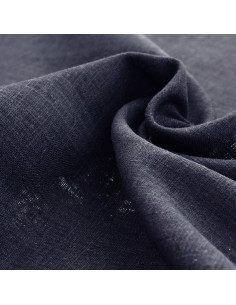 Tejido lino viscosa - Azul marino