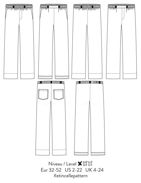 Patrón de pantalón Étincelle - Atelier Scämmit